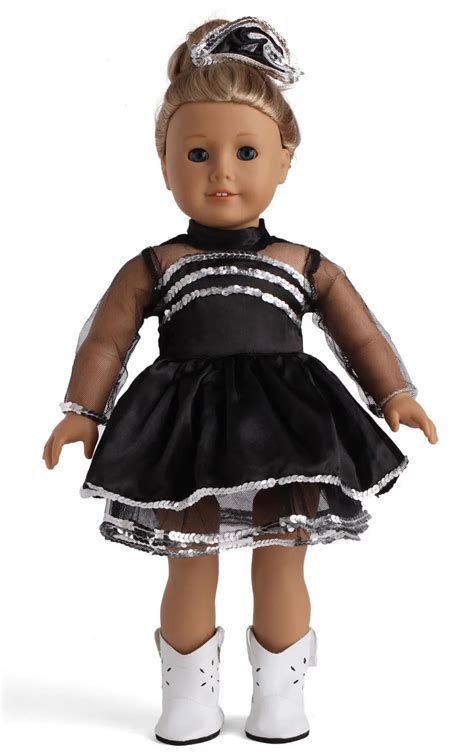 New 18 inch American Girl Doll Black Dancing Dress for American Girl ...