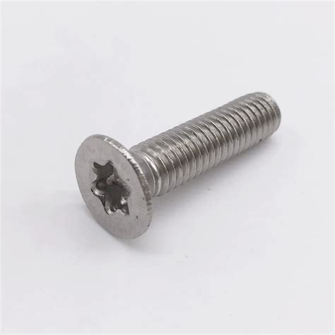 M6x40 Torx Screw M6 Silver Flat Head Stainless Steel Socket Cap Screws ...