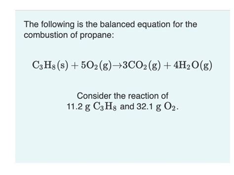 Solved The following is the balanced equation for the | Chegg.com