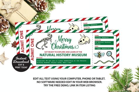 Natural History Museum Ticket, Museum Membership, Christmas Gift ...