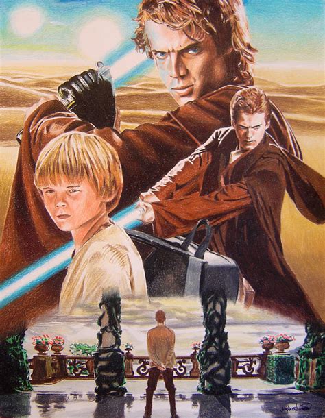 Anakin Skywalker Tatooine Painting by Joseph Christensen | Pixels