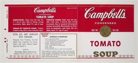 Warhol, Campbell's Soup label invitation, Philadelphia ICA, 1965, recto ...