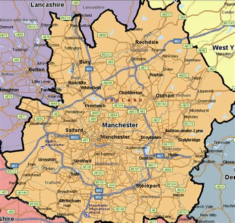 Manchester Map and Manchester Satellite Image