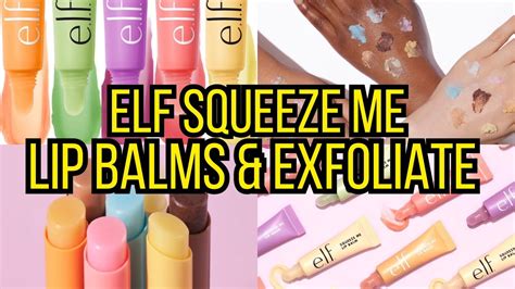 Elf Cosmetics Squeeze Me Glow Lip Balms and Exfoliators - YouTube