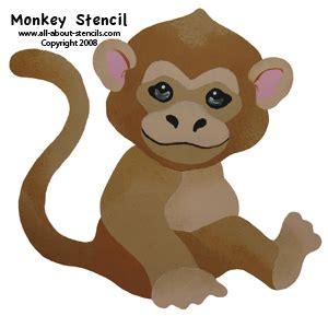 Cute Monkey Stencil For All of Your Arts and Crafts Projects