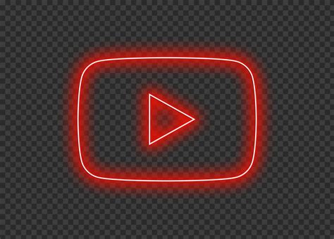 HD Red Neon Youtube YT Logo Symbol Sign Icon PNG | Neon logo, Youtube ...