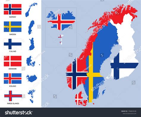 Scandinavian Countries Flags