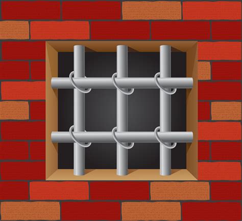 prison bars on brick wall vector 515407 Vector Art at Vecteezy