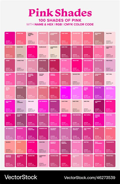 149 Shades Of Pink: Names, Hex, RGB, CMYK Codes