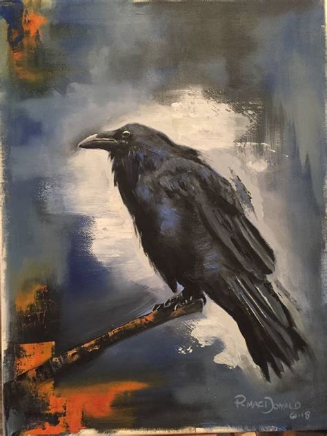 Crow Painting by Ralph Macdonald | Saatchi Art