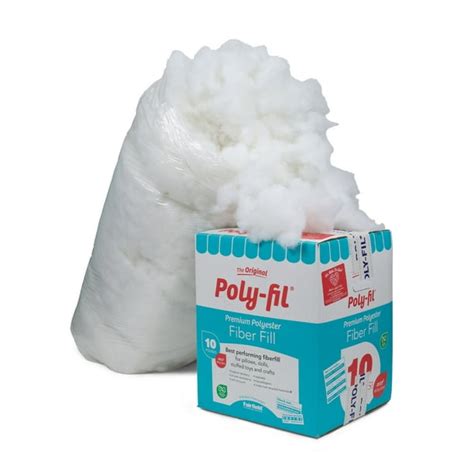 Poly-Fil Premium Polyester Fiberfill - 10 Pound Box - Walmart.com ...