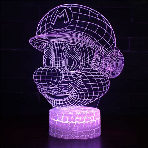 Super Mario 3D Optical Illusion Lamp — 3D Optical Lamp