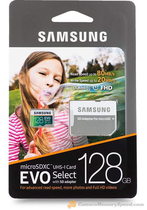 Review: Samsung EVO Select 128GB microSDXC U1 Memory Card - Camera ...