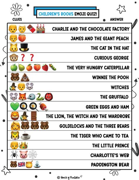 Free Printable Emoji Quiz With Answers - Printable Online