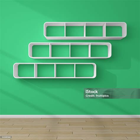 Modern Empty Bookshelf Stock Photo - Download Image Now - Arts Culture ...