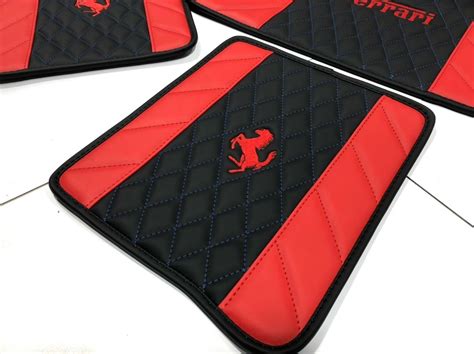 Ferrari California Eco Leather Floor Mats 4pcs - Floor Mats & Carpets