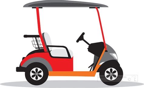 Sports Gray Clipart-red golf cart gray color