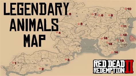 Red Dead Redemption 2 Legendary Animal Map - Vector U S Map