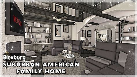 BLOXBURG: Suburban American Family Home Speedbuild (interior + full ...