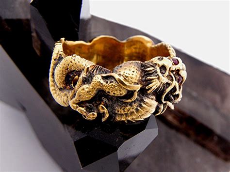 Custom 18K Gold Dragon ring. Hand carved in sold 18K yellow | Etsy