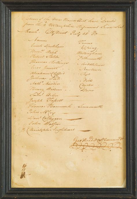 LIST OF AMERICAN REVOLUTIONARY WAR SOLDIERS WHO DESERTED FROM THE ...