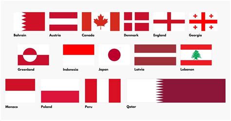 Red and White Flag: Countries Flags With These Colors - Eggradients.com