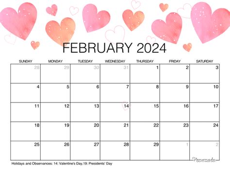 February 2024 Calendar Monthly - Aurie Carissa