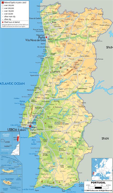 Maps of Portugal | Detailed map of Portugal in English | Tourist map of ...