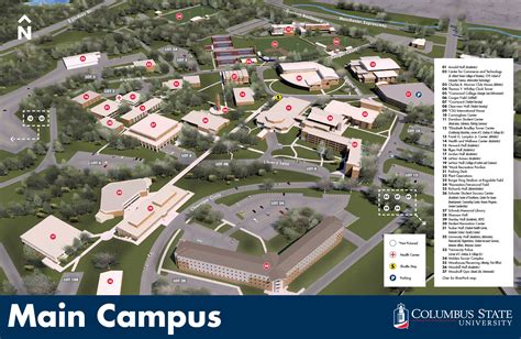 Columbus State University Campus Map – Map Vector