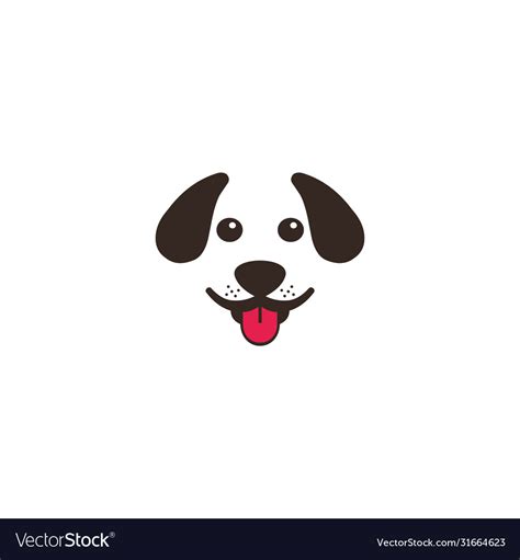 Dog head logo Royalty Free Vector Image - VectorStock