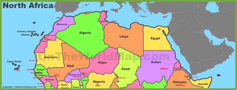 Map of Northern Africa (North Africa) - Ontheworldmap.com