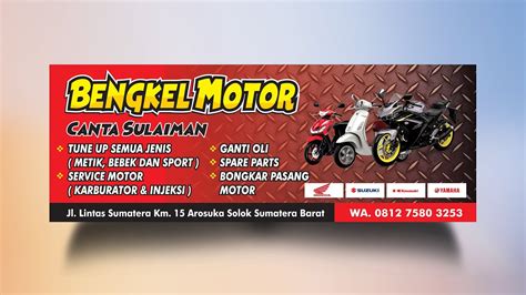 √ 10 Contoh Desain Spanduk Bengkel Motor: Pilihan Terbaik! - ONPOS