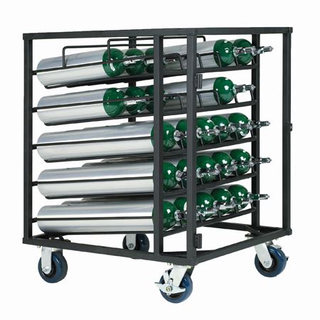 Layered 25-Cylinder Oxygen Rack System - FREE Shipping