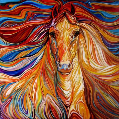 "The Powerful" par Marcia Baldwin | Abstract horse, Abstract horse art ...