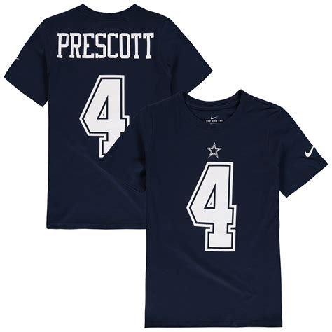 Nike Dak Prescott Dallas Cowboys Youth Navy Name & Number T-Shirt