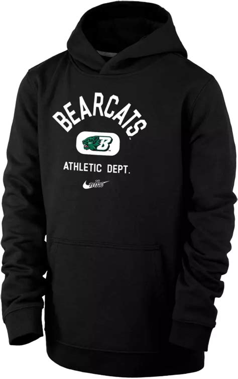 Nike Youth Binghamton Bearcats Black Club Fleece Mascot Name Pullover ...