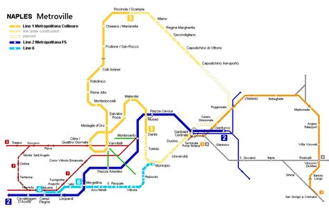 Plan de métro de la ville de Naples à télécharger - Metroville