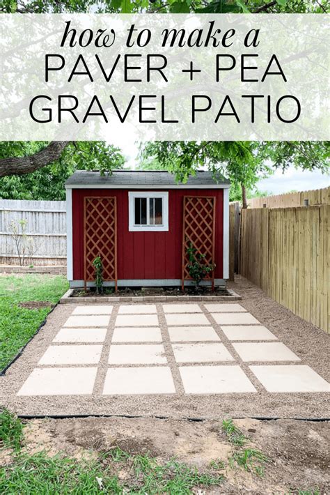 DIY Pea Gravel Patio With Pavers – Love & Renovations | Pea gravel ...