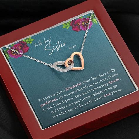 Sisters Birthday Gift To My Sister Jewelry Gift Card For My | Etsy