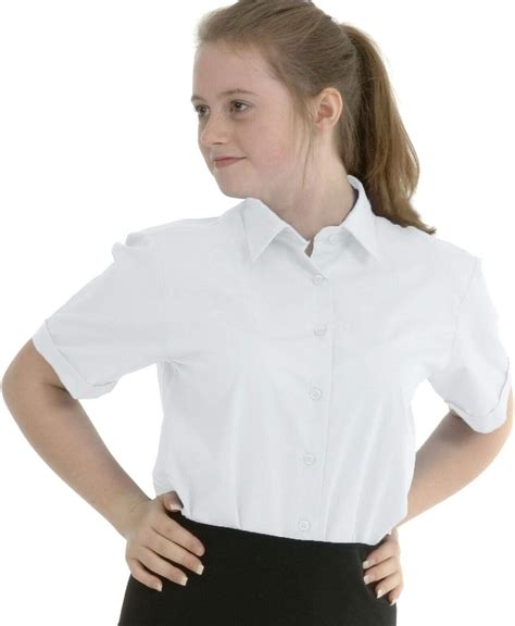 Girls blue school uniform shirt blouse 3/4 sleeves in ages 7 to 16 ...