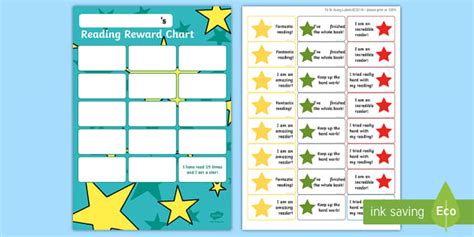 Star Stickers Reading Reward Chart - Twinkl Resources