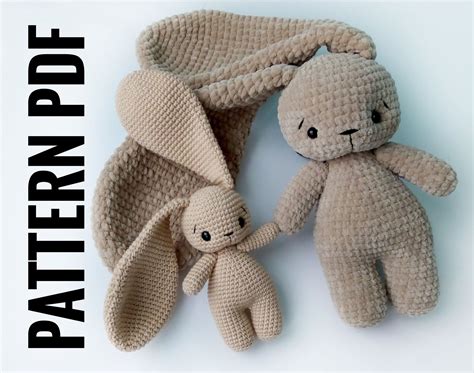 PDF Pattern Crochet Toy Cute Bunny Long Ears Amigurumi Pattern | Etsy ...