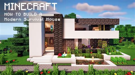 Minecraft: How To Build a Modern Survival House - YouTube