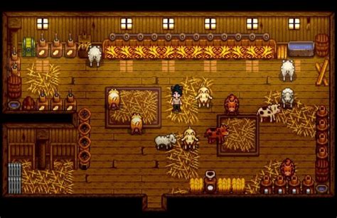 The Barn >Stardew Valley>Deluxe Barn>Farm Animals>Cows>Goats>Sheep ...