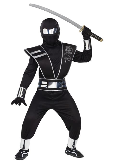 Scorpion Ninja Black Silver Child Costume S M L NIP | eBay