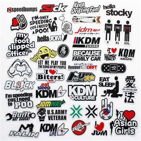 Buy Funny Car Stickers JDM Decals Drift Car Decal Japanese Auto ...