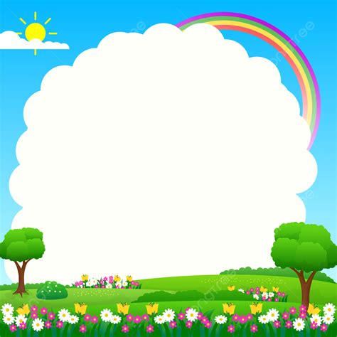 Nature Landscape Background With Funny Design Suitable For Kids, Nature ...