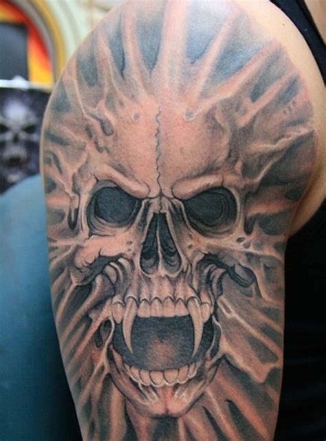 Vampire Tattoo Makes You Different: Skull Vampire Tattoo Design For Men ...