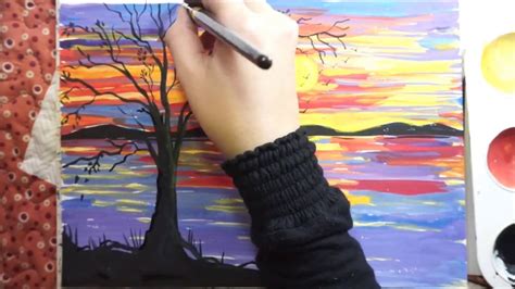 An Easy Approach to Impressionist Painting With Poster Colour - YouTube