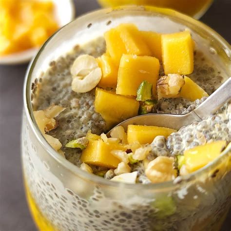 Mango chia seeds pudding